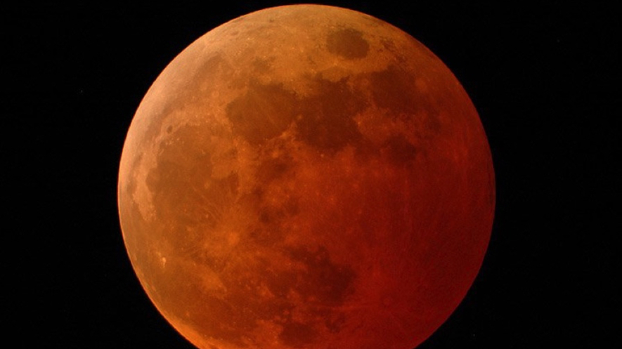 Image 1. A picture of the moon. It shows a lunar eclipse during totality. Photo from NASA
