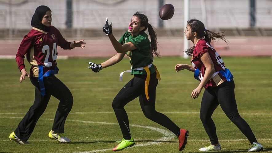 Newsela Women S Flag Football League Gains Popularity In Cairo