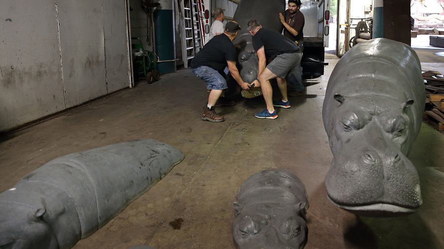 newsela hippos come home sculptures that lived in nyc come back