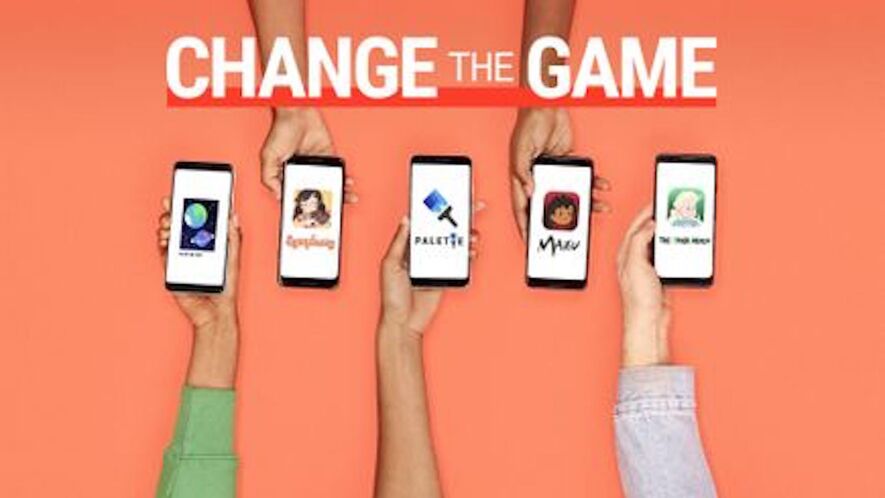 All five of these apps were designed by the teen winners of Google's Change The Game Design Challenge. Photo by: Google