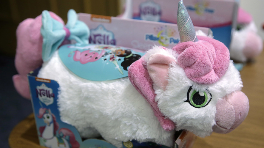 Image 1. A battery lighted unicorn plush toy of the Nickelodeon character Nella is part of a product line called Pillow Pets Sleeptime Lite. Pillow Pets are on a list of worst toys for the holiday season, which was created by the nonprofit group World Against Toys Causing Harm, or W.A.T.C.H. The Massachusetts-based consumer safety group says the toy has small felt-like accessories attached to it. ...