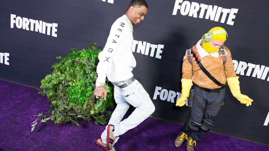 soulja boy left dances at epic games fortnite party on june 12 2018 in los angeles california the company that makes the popular game is being sued - how do you sue fortnite