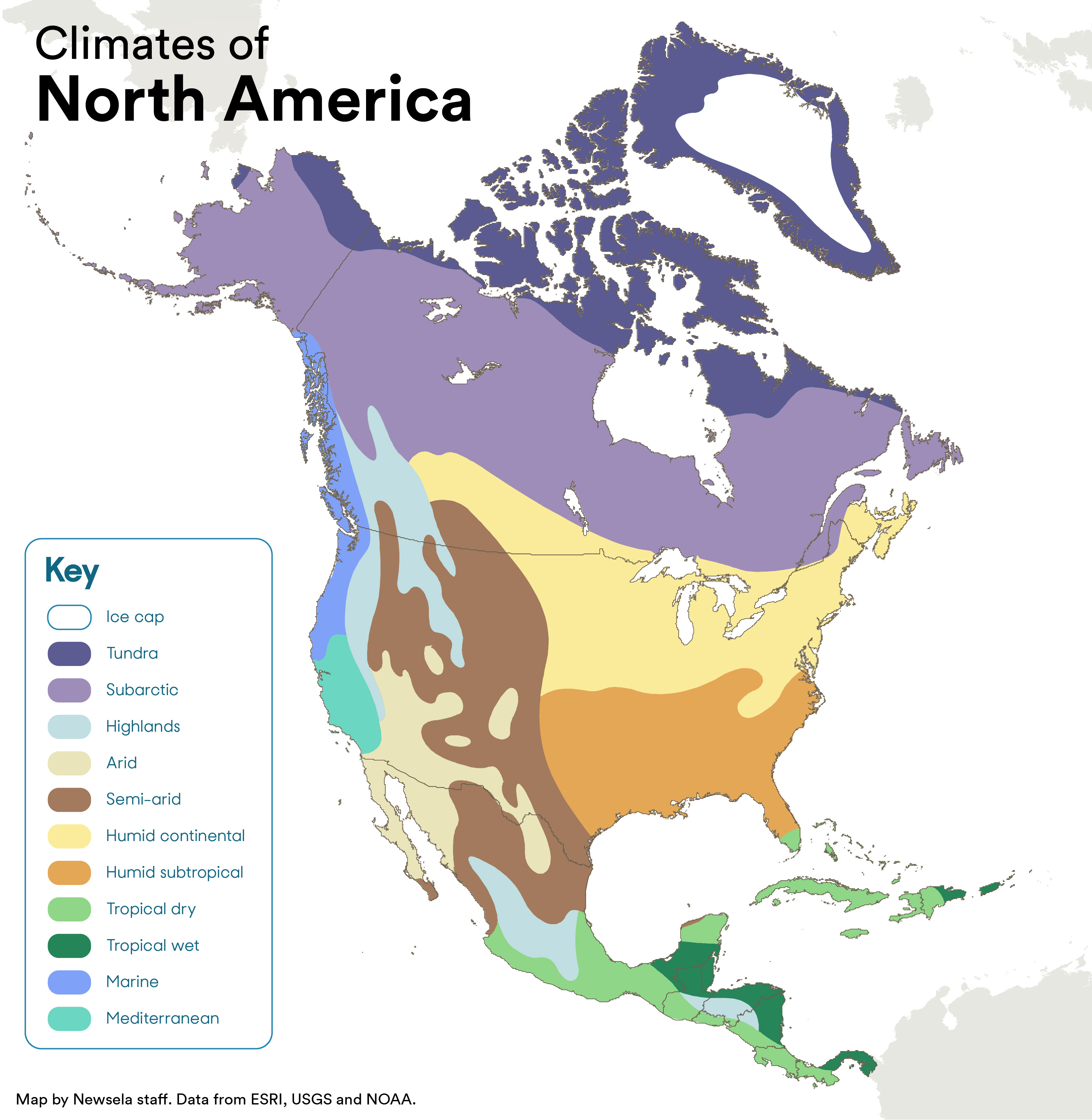 North America Map Climate