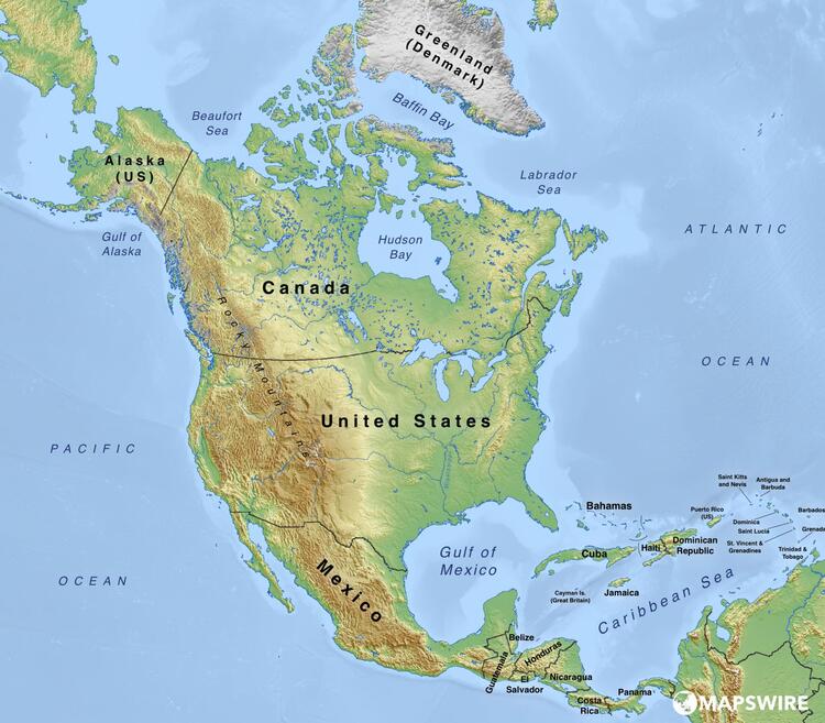 Map Of America Geography - 88 World Maps