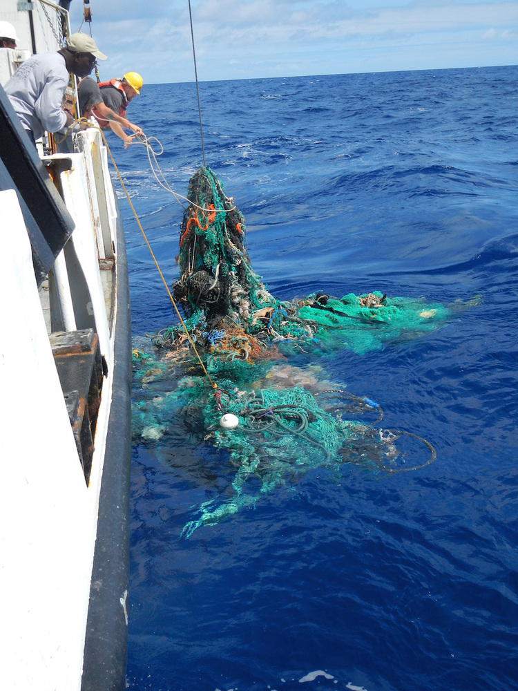 plastic blob in ocean